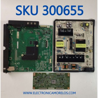 KIT DE TARJETAS PARA SMART TV HISENSE / MAIN 226986 / RSAG7.820.7921/ROH / 226986A / FUENTE 222172 / RSAG7.820.7748/ROH / HLL-4360WA / CQC13134095636 / E166702 / T-CON EATDJ6E13 / E88441E13 / E222034 / 17082201 / PANEL HD500S1U01\S0\GM\ROH / MODELO 50H6E